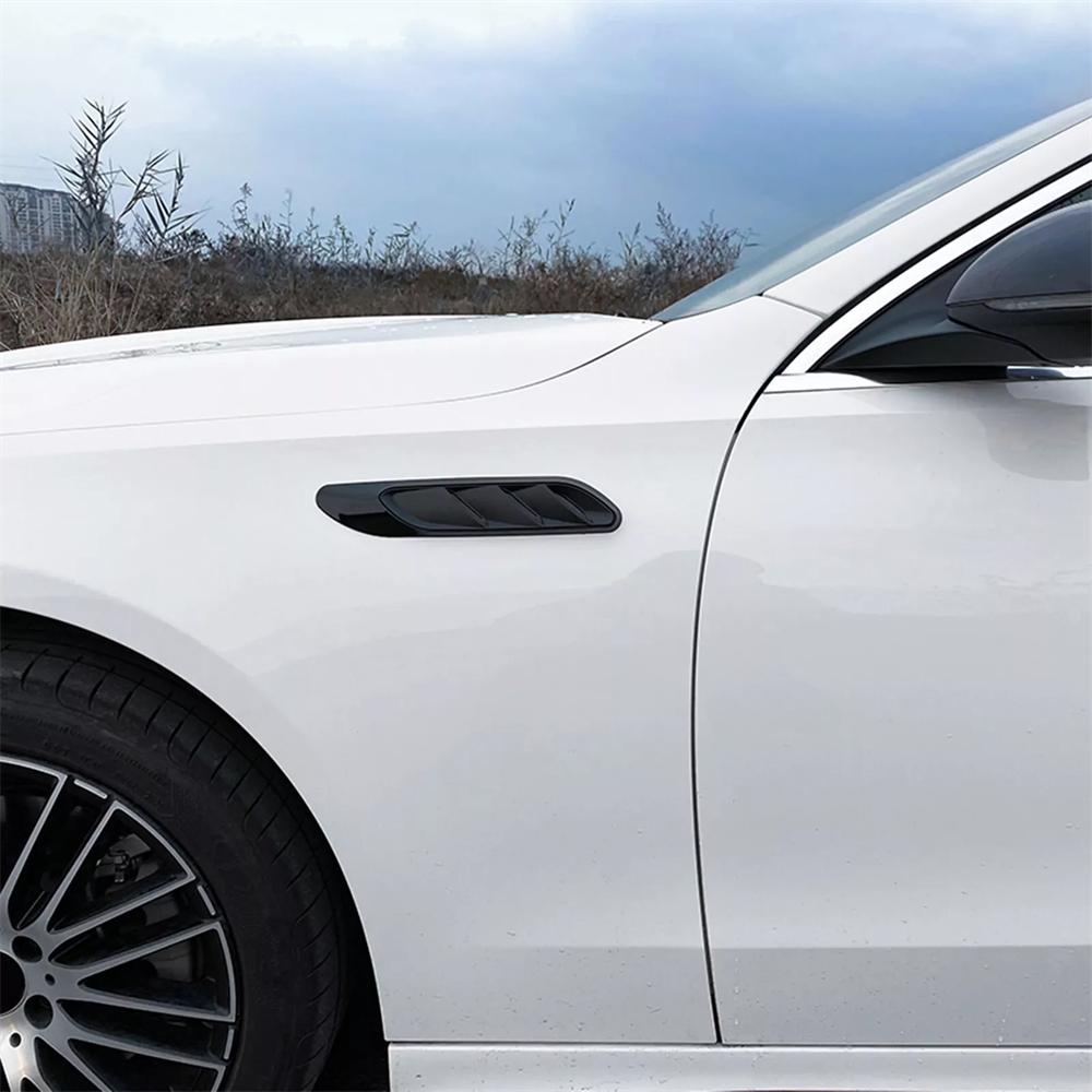 Для Mercedes Benz C E CLA 2 шт. Спортивная черная накладка на вентиляционное отверстие бокового крыла