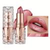 Shimmering Lipstick Long-Lasting Waterproof Lipstick Smooth Texture Full Coverage Glitter Lipstick Available In Black Golden Red Pink Lip Makeup