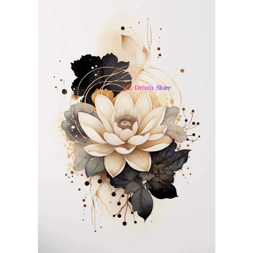 Zen Yoga Meditation Spiritual Vintage Wall Art Poster Print Canvas Painting for Room Home Decor Tree of Life Buddha Lotus Flower