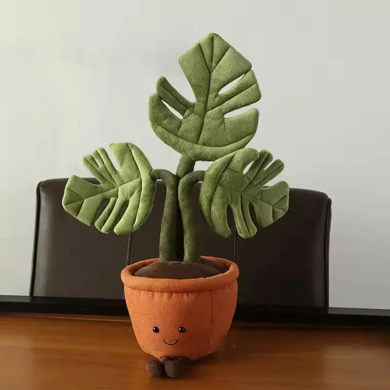 Albaricoque Cordero 45Cm Concha De Tortuga Creativa Serie De Plantas De Bambú Muebles De Juguete Adornos Muñecas Lindas