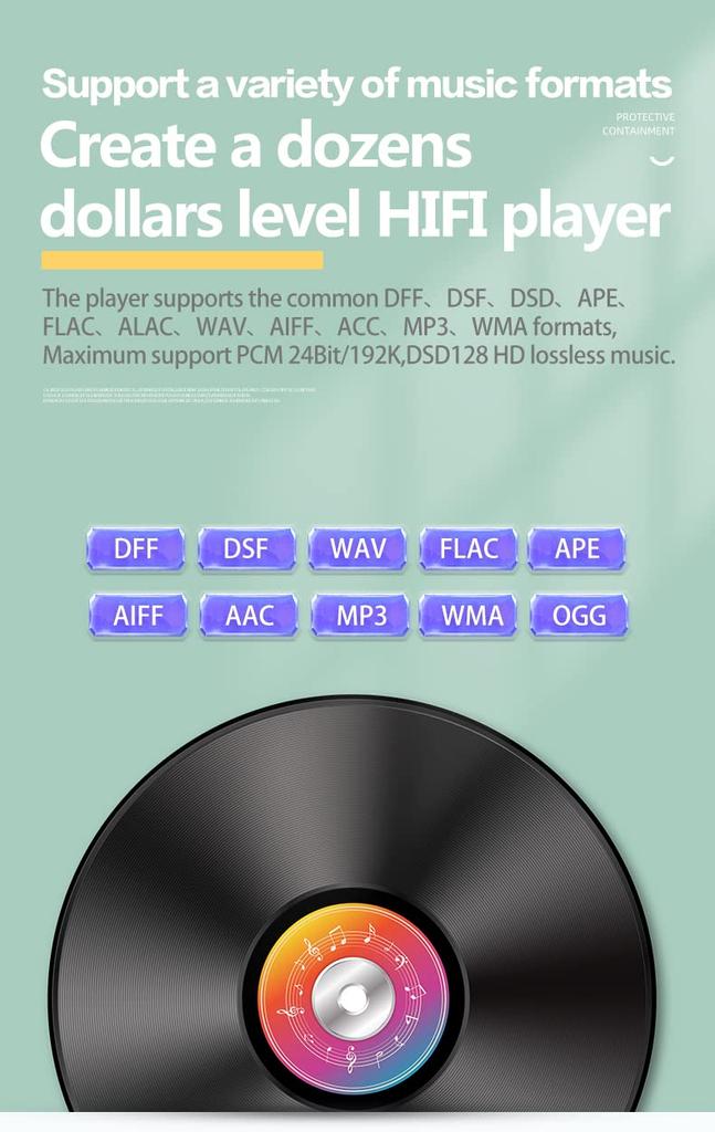 XDUOO X2S Lossless портативный музыкальный плеер DSD128 24 бит 192 кГц 128 ГБ OLED MP3-плеер HI-RES