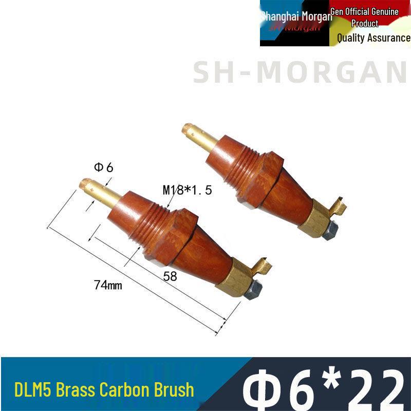 Cylindrical Clutch Carbon Brush Copper Round Screw Rod 6x38 8x30/40