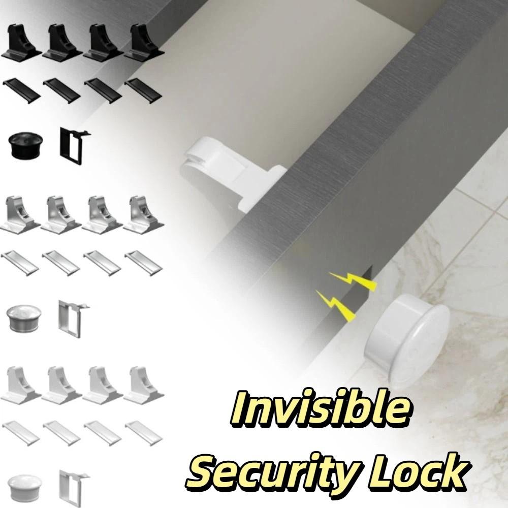 Self-adhesive Magnetic Child Lock Screw Fixed Invisible Magnetic Locks Child Safety