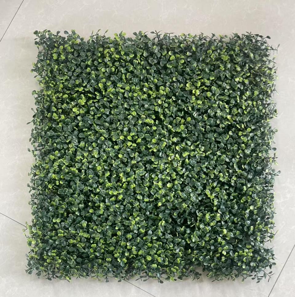 50×50cm Artificial Green Plant Wall - Plastic Vertical Garden, Fake Flower Wall, Synthetic Turf Background