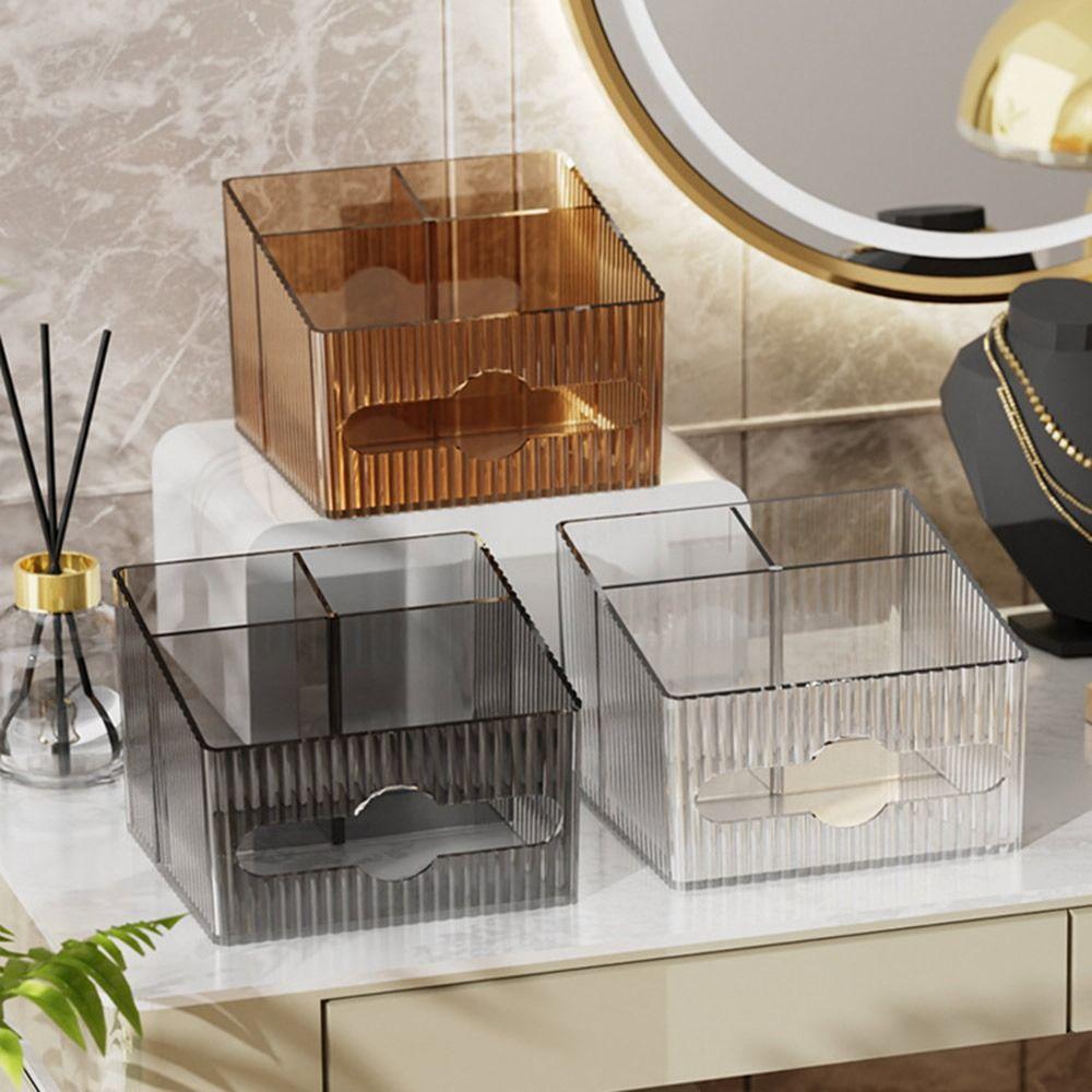 Пылезащитный настольный ящик для хранения, прозрачные коробки для косметики, новая коробка для салфеток