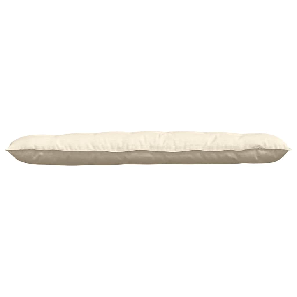 Back Cushion Cream 160 x 50 cm Cord Fabric