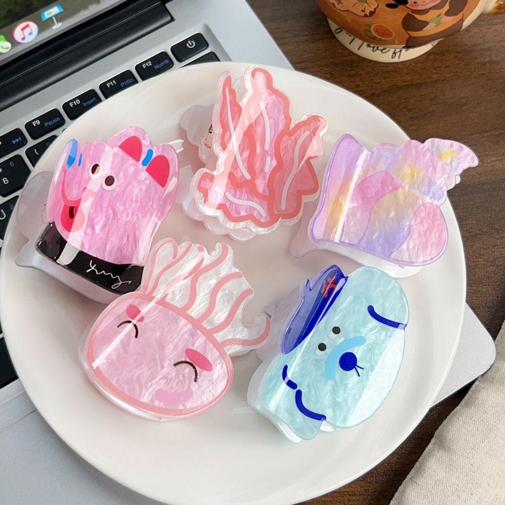 Акриловая морская заколка для волос в виде животного в корейском стиле в виде маленькой акулы, модная заколка для волос в виде щенка из мультфильма, повседневная