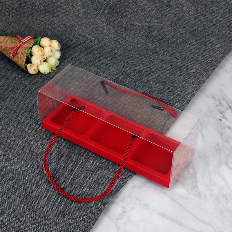WTEMPO Прямоугольные прозрачные пластиковые коробки для муссовых тортов с ручками-веревками, упаковка для выпечки и кондитерских изделий, ручные коробки