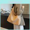 Simple Color Solid Large Capacity Women Casual Woven Tote Bag For Commuting