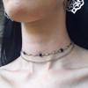 Gothic Crystal Necklace For Women With Geometric Pendant And Cross Chain