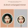 Вращающееся светодиодное зеркало для макияжа, регулируемые портативные косметические зеркала с подсветкой, настольные зеркала для женщин