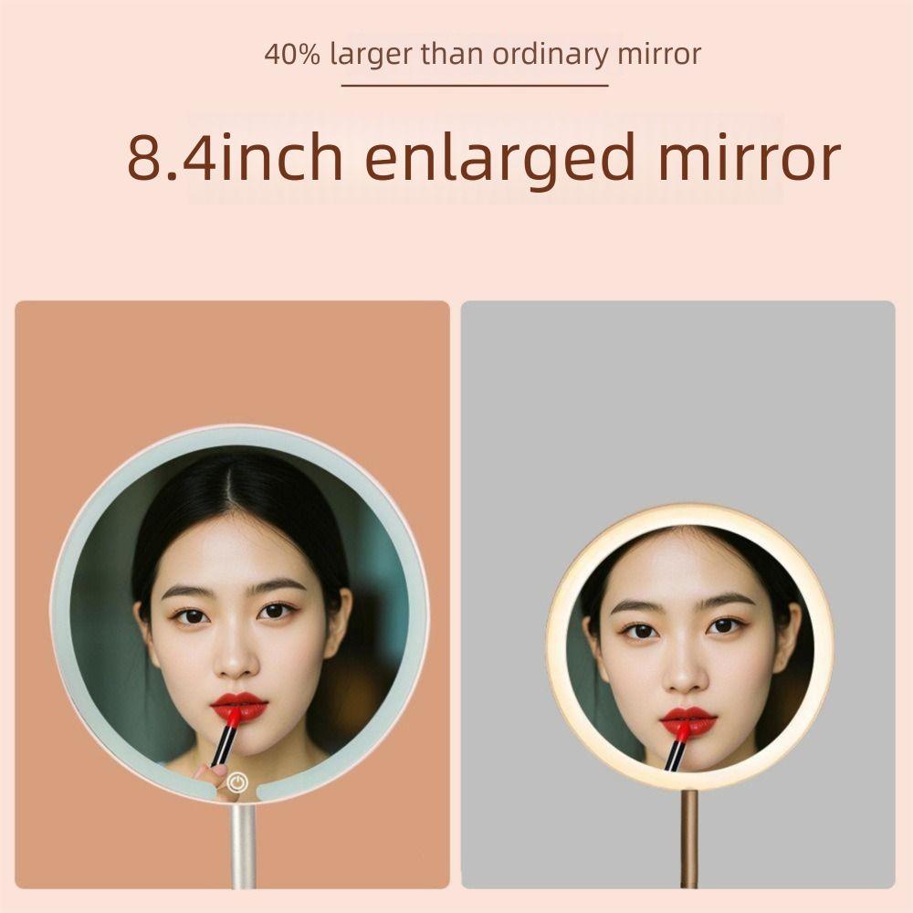 Вращающееся светодиодное зеркало для макияжа, регулируемые портативные косметические зеркала с подсветкой, настольные зеркала для женщин