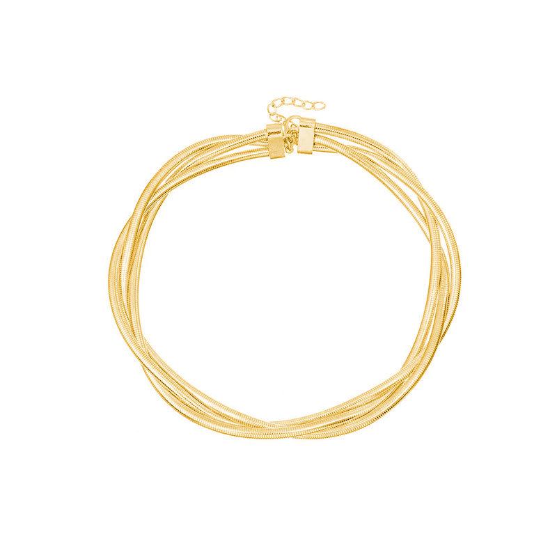 Роскошный комплект из трех проводов в стиле металл-панк-хип-хоп с ожерельем и браслетом