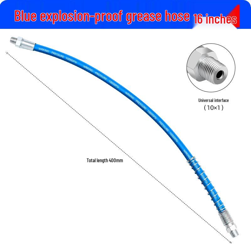 Excavator Oil Leak-Proof Grease Gun Tip: Flat & Sharp Mouth, Thickened Universal Tube, Pneumatic Soft/Hard Tube Accessories.
