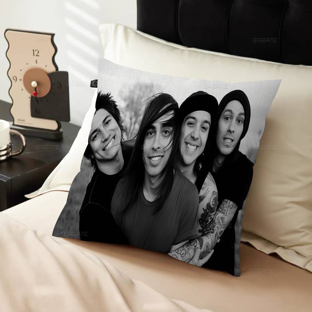 Rock Band Pierce The Veil Cushion Cover Car Throw Pillow Case For Sofa Car Christmas Gift 40X40Cm 45X45Cm