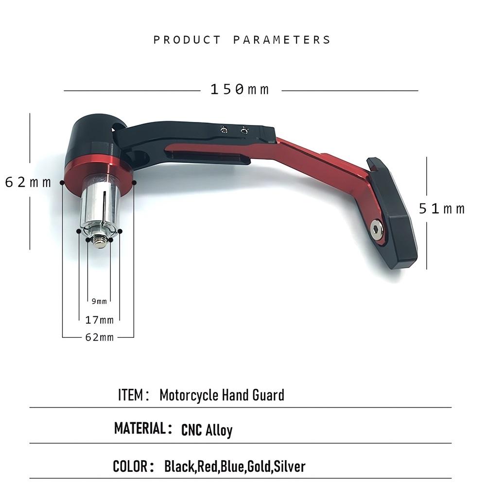 Универсальная защита рук мотоцикла, регулируемая длина, сплав 7/8", защита руля, тормозной рычаг для скутера, квадроцикла, горного велосипеда