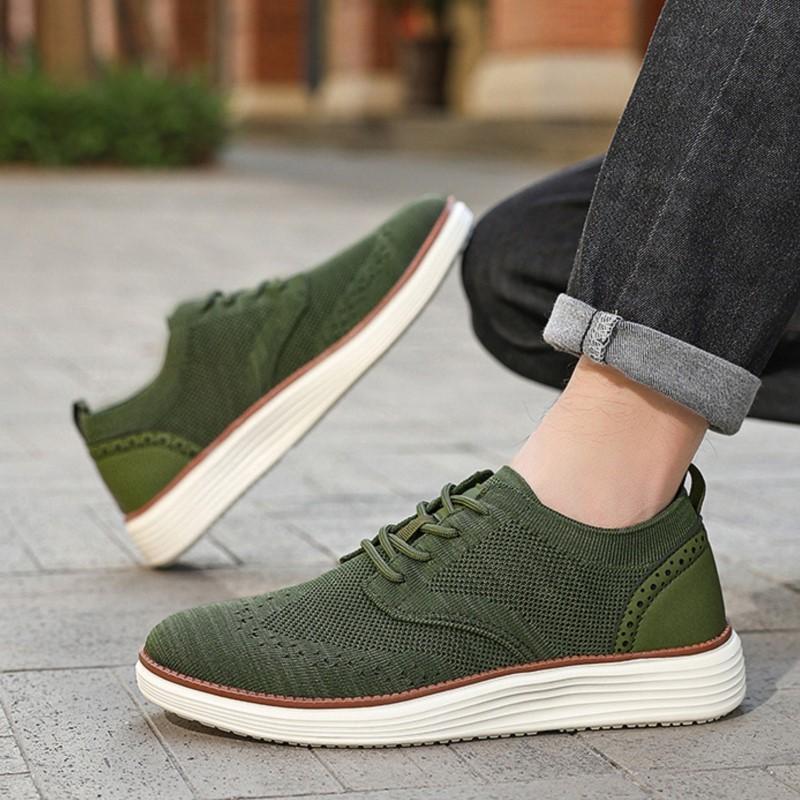 Men Casual Dress Sneakers Outdoor Comfort Lightweight Leisure Shoes Breathable Mesh Walking Shoes Soft Sole Sports Shoes