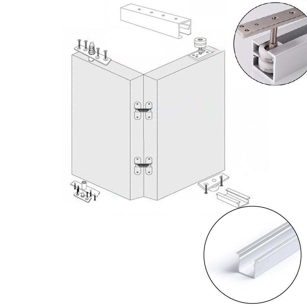 Folding Door Pulley Lower Top Hung Sliding Door Track Sliding Track