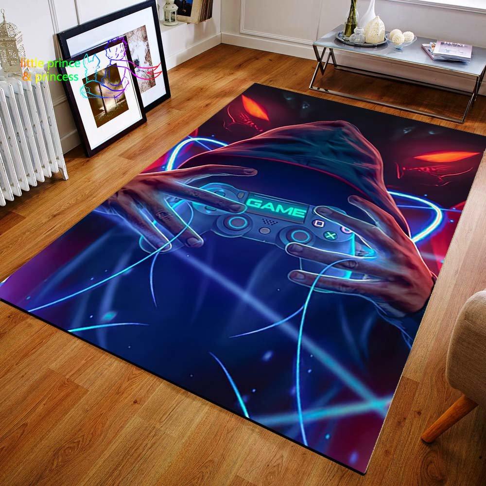 Геймерский контроллер, игровой ковер с 3D принтом для гостиной, коврики для кемпинга, противоскользящий коврик, коврик для йоги, подарок для мальчика