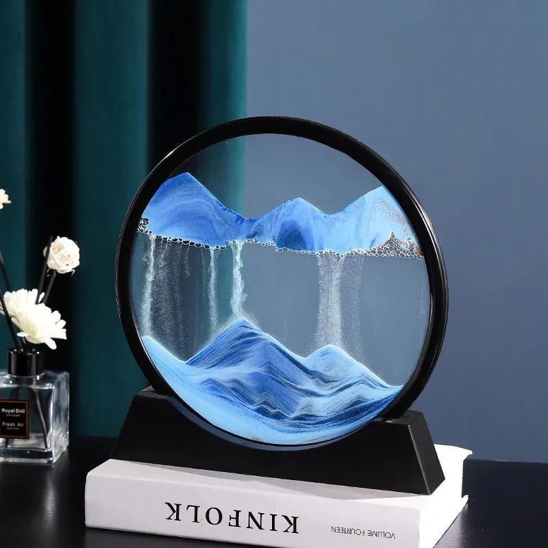 3D движущиеся песочные украшения из песочного искусства жидкие песочные часы струящийся песочный пейзаж зыбучие пески украшение для дома подарок
