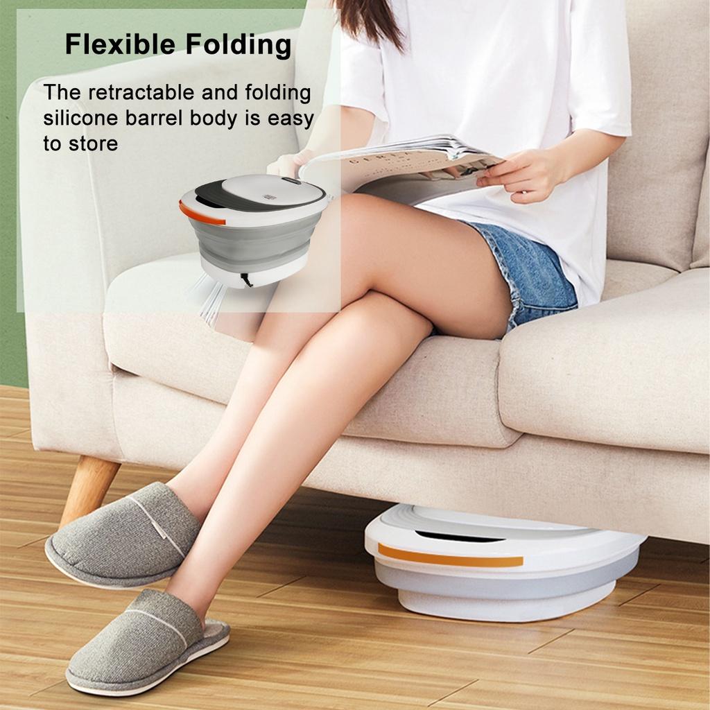 Массажер для ног 300 Вт 7,5 литров с вибрационным массажным роликом и пемзой для педикюра Для шиацу-акупрессуры 22,7x38xсм