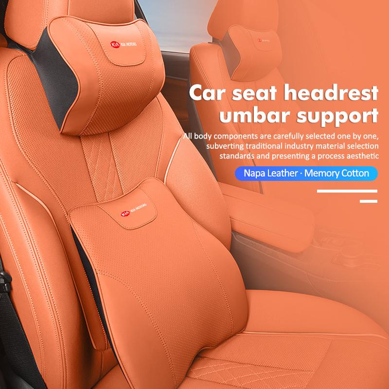 For KIA Car Neck Cushion Lumbar Support Pillow Waist Cushion Sportage Rio Ceed Niro Soul Stonic Picanto Proceed WS5
