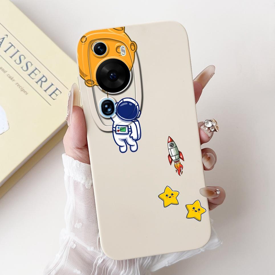 Cartoon Fashion Back Shell For Huawei P60 / P60Pro / P60Art Phone Bumper Case Soft Silicone Dragon Astronaut Funda HuaweiP60 Bag