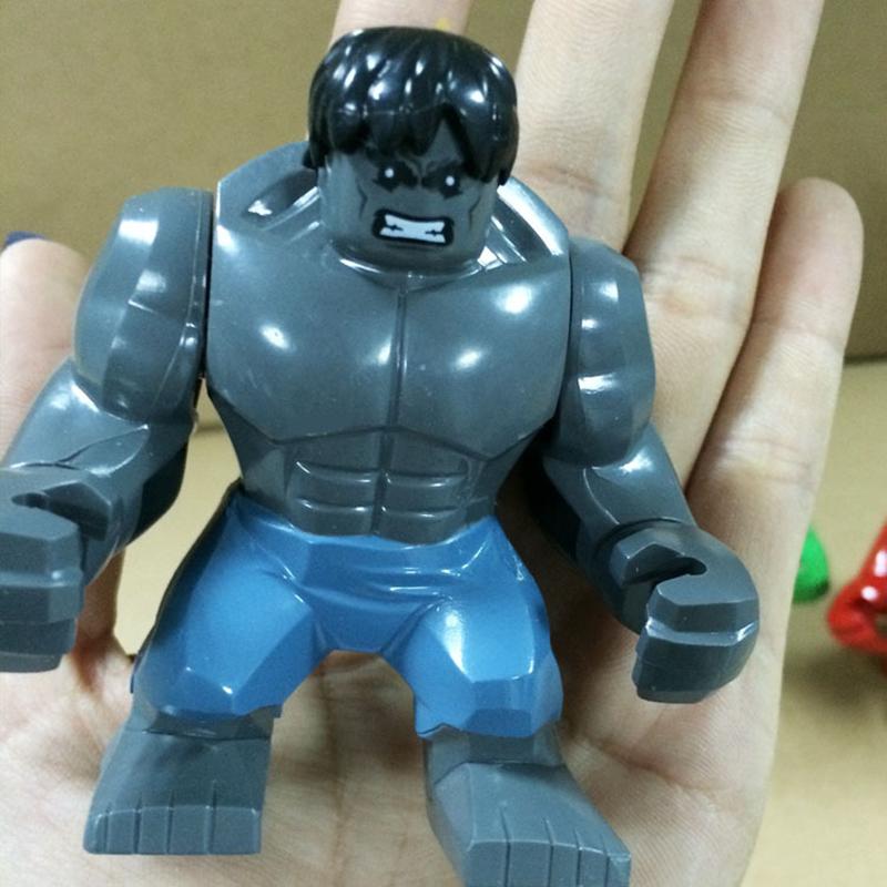 Набор мини-конструктора Marvel Фигурка супергероя-животного Танос Халк Каменный человек Собирается Набор строительных блоков Игрушка Подарок на день рождения для детей