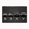 TESLA Model S, 3, X & Y Poster Metal Sign Poster Garage Room Decor Automobile Club Tin Home Decor