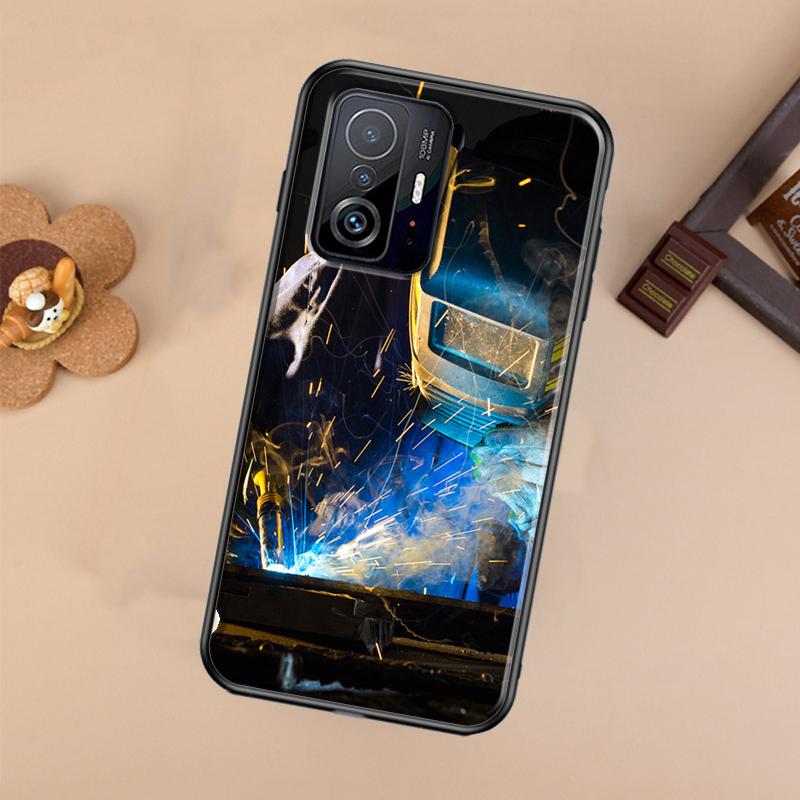 Welder Welding Hot Metal Worker Case For Xiaomi POCO X7 X6 Pro X3 X5 M6 F3 F5 F6 Pro 11T 12T 13T 14T Pro 13 14 Ultra Cover