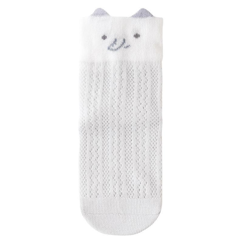 Летние детские носки для девочек и мальчиков, сетчатые тонкие детские носки с милым рисунком, мягкие и удобные носки для новорожденных 0-5 лет