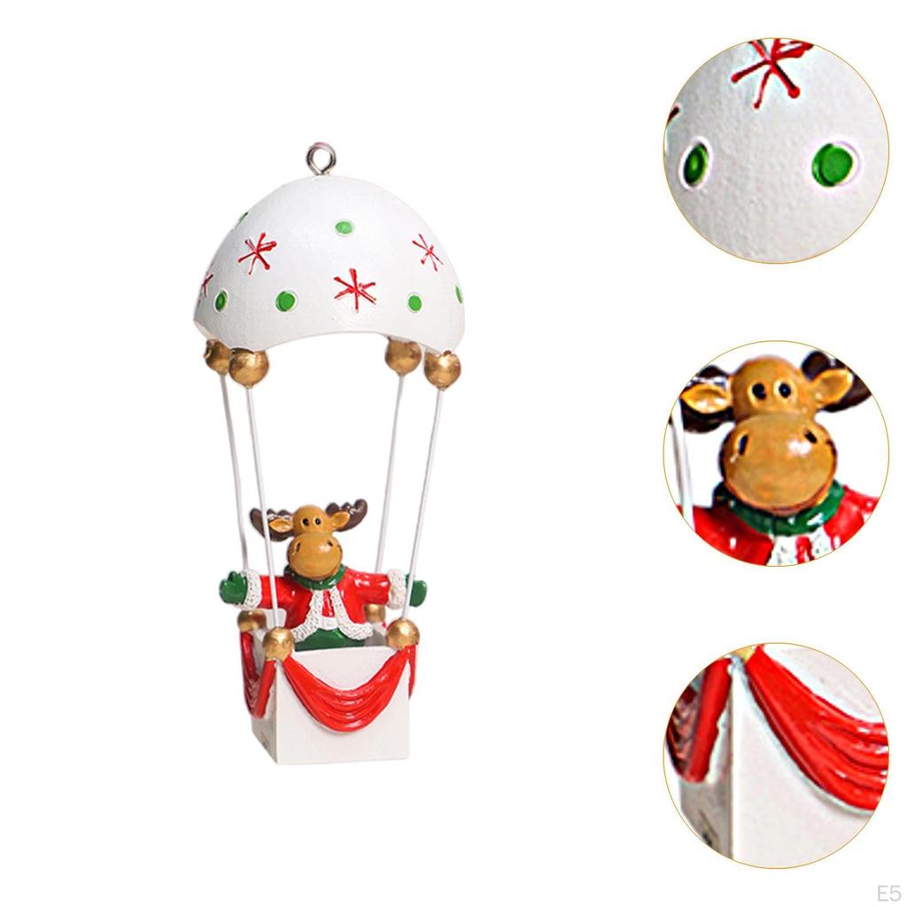 Christmas Hanging Figure Parachute Ornament Tree Decoration Craft Artwork Resin Statue for