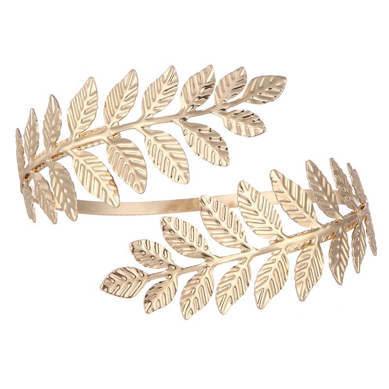 European and American Bridal Leaf Headband, Bridal Golden Leaf Headband, Hair Ornament, Crown Headband, Christmas
