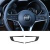 Real Carbon Fiber For Alfa Romeo Stelvio Giulia 2017-2019 Car Steering Wheel Decorative Frame Sticker Car Interior AccessoriesDA4 