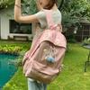 Школьный рюкзак Sweet Leopard Print Backpack Female 1011 Летний новый школьный рюкзак для ученика Большая вместимость Рюкзак для commuters с принтом алфавита