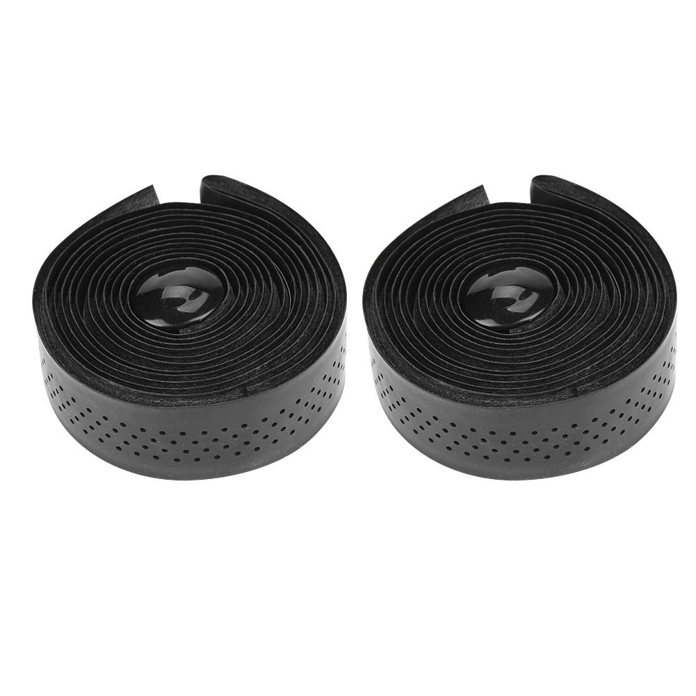 Wet PU Cycling Handlebar Bar Tape Lightweight Road Bike Handle Wrap Black