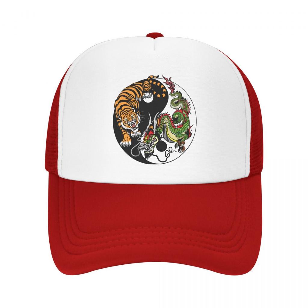 Бейсбольная кепка с символом панк-дракона и тигра, WoUnisex, унисекс, дышащая шляпа дальнобойщика, спортивные шляпы Snapback, летние кепки