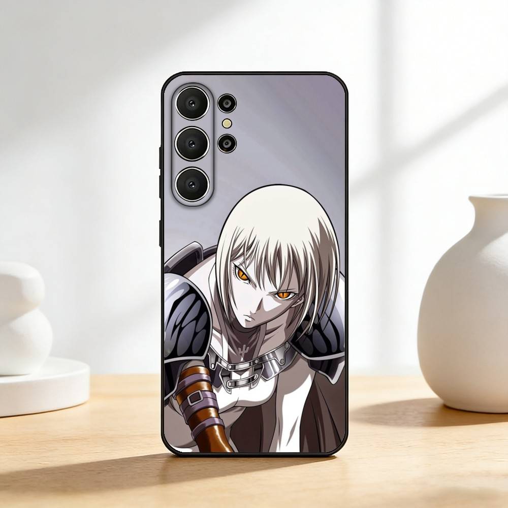 Чехол для телефона Anime C-Claymore Claire для Samsung S26,S25,24,23,22,30,21,10,9,Ultra,Plus,Lite,FE Мягкий черный чехол