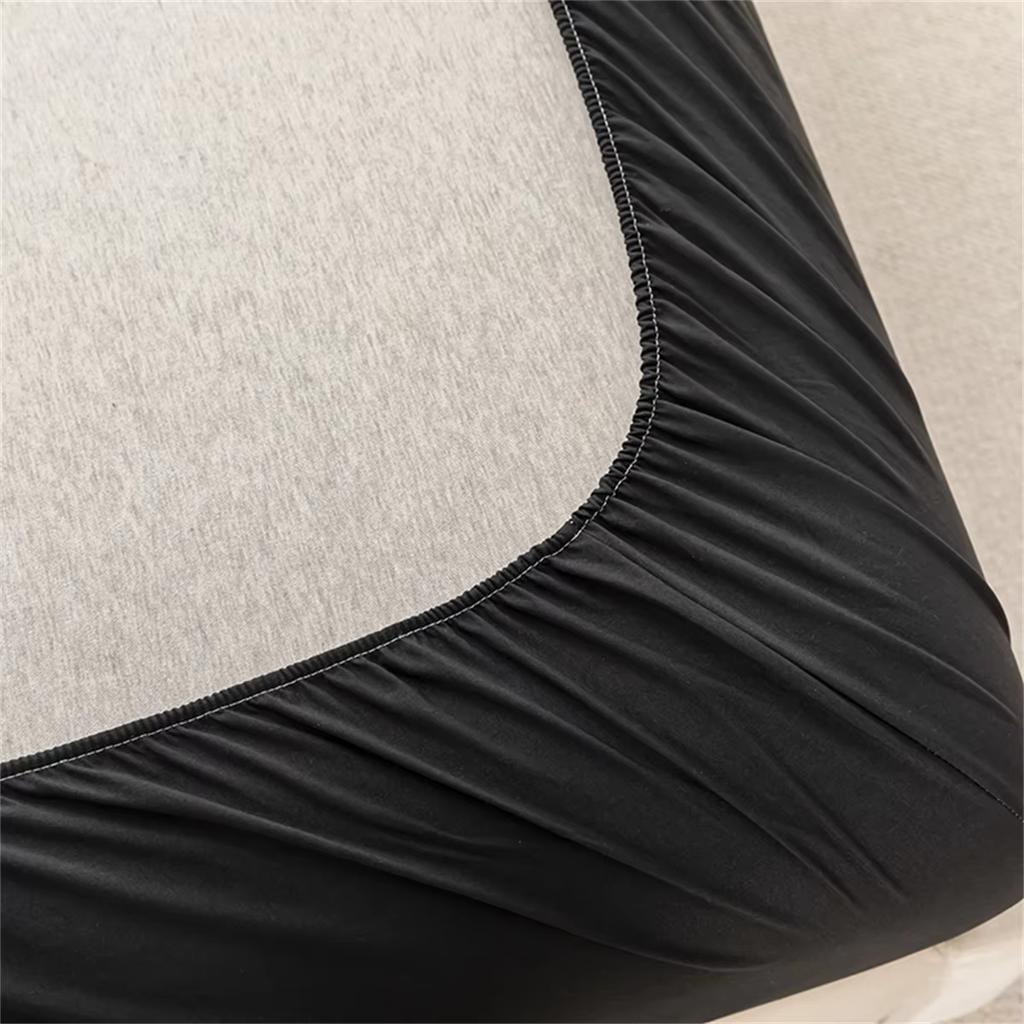 3 предмета Простыня на резинке, Простыня с глубоким карманом, Однотонная, Постельное белье 1,5/1,8, Вариант разных цветов, наволочки