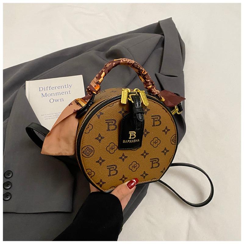 Диагональная нишевая круглая сумка для торта женская универсальная сумка-мессенджер на одно плечо, высококлассная маленькая круглая сумка, весенне-летняя женская сумка