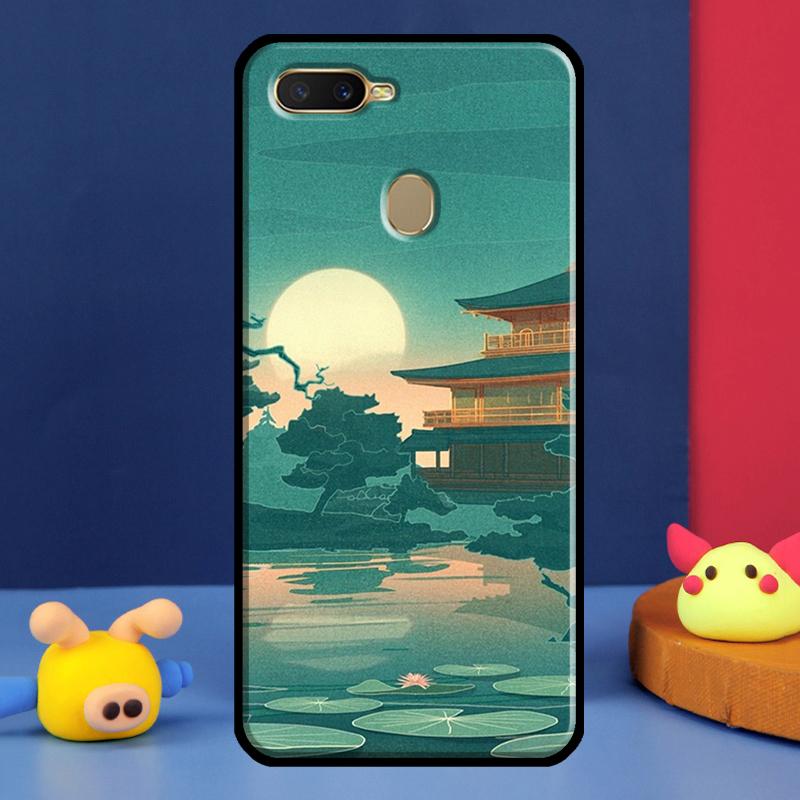Японский стиль Искусство Чехол для Oppo A16 A76 A96 A58 A78 A98 A5 A9 A91 A15 A17 A77 A52 A72 A74 A94 A54S A57S Чехол