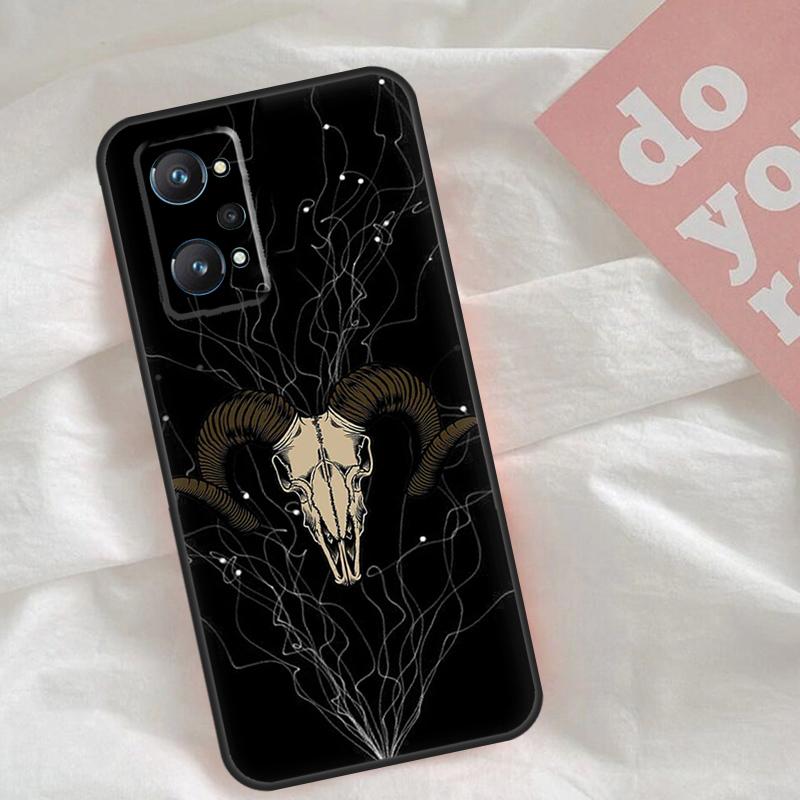Чехол-череп барана скелет ужасы для Realme C75 C63 C61 C65 C67 C55 C51 C53 C35 C71 15 11 12 13 14 Pro Plus GT6 GT7 Pro