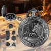 DND Dice Pocket Watch Case Bronze Wolf Head Thick Waist Chain Dices Board Game