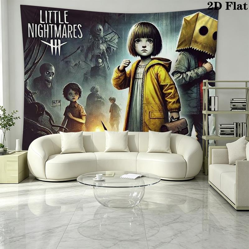 Little Nightmares Wall Tapestry Aesthetic Wall Hanging Printed Fabric Blanket Decorative Tapestries for Bedroom Living Room Home Decor
