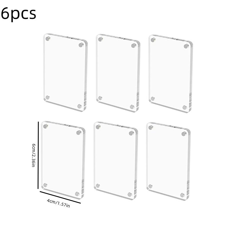 1/6pcs Acrylic Fridge Magnetic Picture Frame Magnetic Transparent Phots for Fridge Locker and Wall Decoration
