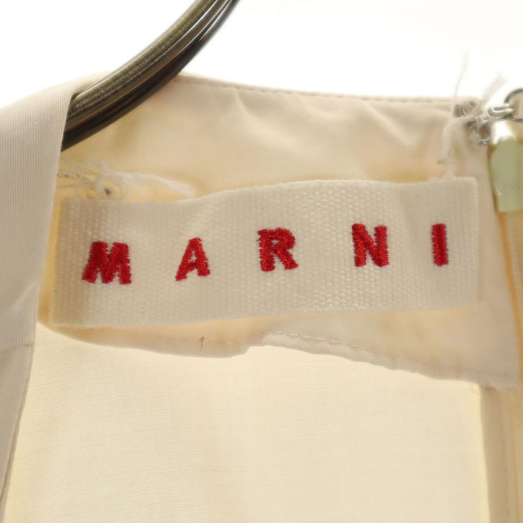 Marni Сделано в Италии Смесь льна Без рукавов Цельный 38 Бежевый Женский Б/у