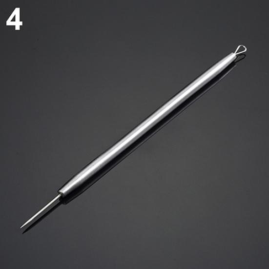 Useful Dual Head Design Acne Needle Stainless Steel White 10 Cm 1 Pc