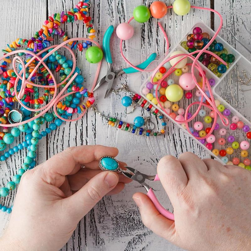 4 Pack Jewelry Pliers Jewelry Making Pliers Tools Kit With Needle Nose Pliers/Chain Nose Pliers, Round Nose Pliers