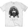White Frank Zappa Thin Logo Portrait Officiel T-shirt Hommes Unisexe