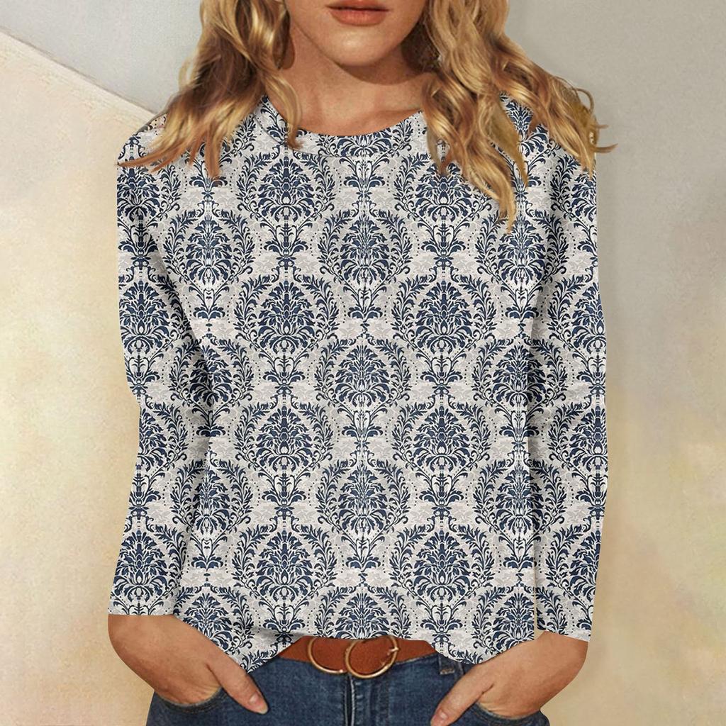 Рубашки с длинным рукавом для женщин, милые футболки с графическим принтом, блузки, повседневные базовые топы больших размеров, пуловеры